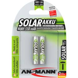 Ansmann Solar NiMH Rechargeable AAA 550mAh MaxE Compatible 2-pack