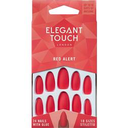 Elegant Touch Polished Core Nail Red Alert 24-pack