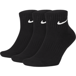 Nike Everyday Cushioned Training Ankle Socks 3-pack Unisex - Black/White