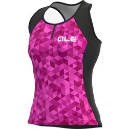 Alé Solid Triangles Sleeveless Jersey Women - Black/Pink