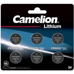 Camelion CR2016/CR2025/CR2032 Compatible 6-pack