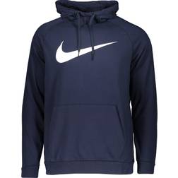 Nike Dri-Fit Pullover Swoosh Hoodie - Blue/White