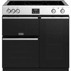 Stoves Precision Deluxe S900EI Stainless Steel, Black