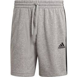 adidas Essentials French Terry 3-Stripes Shorts Men - Medium Grey Heather/Black