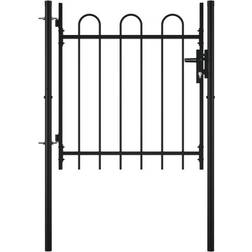 vidaXL Single Door Fence Gate with Hoop Top 100x75cm