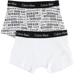 Calvin Klein Boy's Logomania Trunks 2-pack - White PR/White (B70B792003-101)