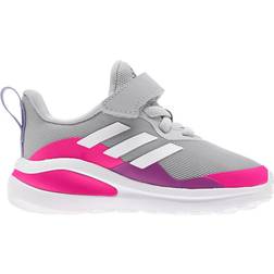adidas Infant FortaRun Elastic Lace Top Strap - Grey Two/Cloud White/Shock Pink
