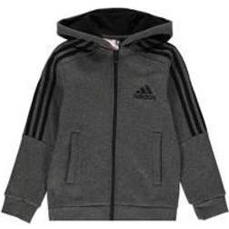 adidas Essentials Fleece 3 Stripes Full Zip Hoodie Men - Dark Grey/Black