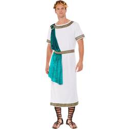 Smiffys Deluxe Roman Empire Emperor Toga Costume White