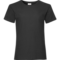 Fruit of the Loom Girl's Valueweight T-Shirt - Black (61-005-036)