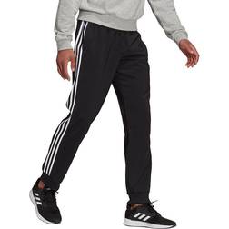 adidas Aeroready Essential Tapered Cuff Woven 3 Stripes Pants - Black