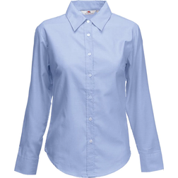 Fruit of the Loom Women's Oxford Long Sleeve Shirt - Oxford Blue