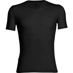 Icebreaker Merino Anatomica Short Sleeve V Neck T-shirt - Black