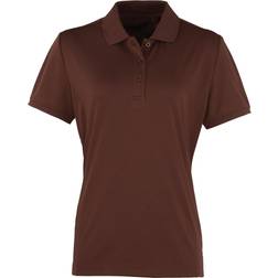 Premier Coolchecker Pique Polo Shirt - Brown