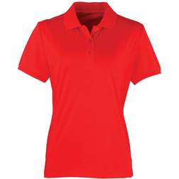 Premier Coolchecker Pique Polo Shirt - Strawberry Red