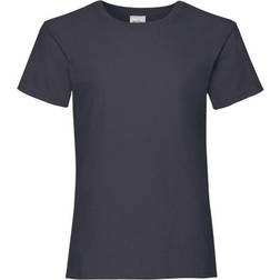 Fruit of the Loom Girl's Valueweight T-shirt 5-pack - Deep Navy