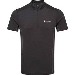 Montane Dart Zip Short Sleeve T-shirt - Black