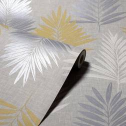 Arthouse Linen Palm Ochre & Grey (697800)