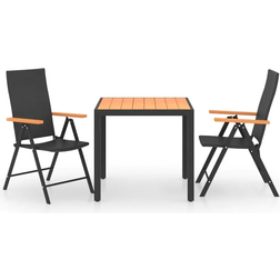 vidaXL 3060076 Patio Dining Set, 1 Table incl. 2 Chairs