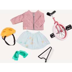 Our Generation Deluxe Outfit Peppy in Pink with Unicycle
