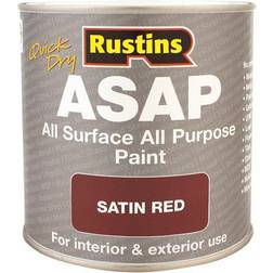 Rustins Quick Dry All Surface All Purpose Wood Paint Red 0.25L