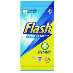 Flash Anti-Bacterial Wipes XL 24x8pcs