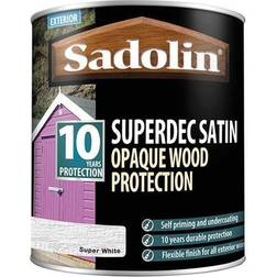 Sadolin Superdec Opaque Wood Paint Super White 1L