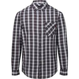 Regatta Lonan Long Sleeved Checked Shirt - Seal Grey