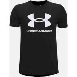 Under Armour Boy's UA Sportstyle Logo Short Sleeve - Black (1363282-001)