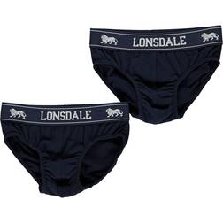 Lonsdale Junior Boy's Briefs 2-pack - Navy/White