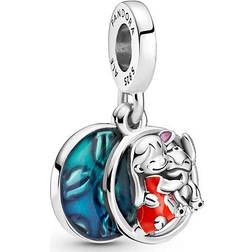Pandora Disney Lilo & Stitch Family Dangle Charm - Silver/Red/Blue/Pink