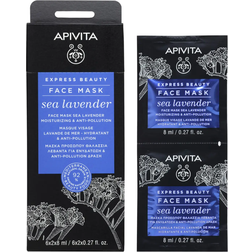 Apivita Express Beauty Moisturizing & Anti-Pollution Face Mask Sea Lavender 8ml 2-pack
