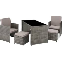 tectake Palermo Outdoor Lounge Set, 1 Table incl. 2 Chairs