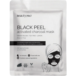 Beauty Pro Black Peel Activated Charcoal Mask 3-pack
