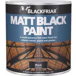 Blackfriar Matt Wood Paint, Metal Paint Black 0.25L