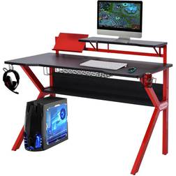 Homcom Jolie Gaming Desk - Black/Red