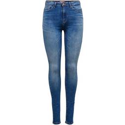 Only Paola High Waist Skinny Fit Jeans - Blue/Medium Blue Denim