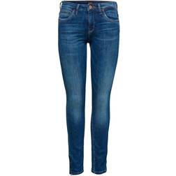 Only Kendell Regular Ankle Skinny Fit Jeans - Blue/Medium Blue Denim