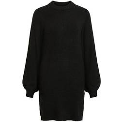 Object Collector's Item Eve Nonsia Ballon Sleeved Knitted Dress - Black