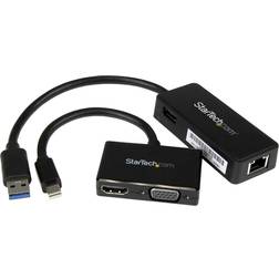 StarTech UAB A/DisplayPort Mini-RJ45/VGA/HDMI/USB A M-F Adapter Kit