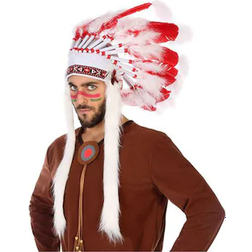 Th3 Party Indian Headdress White Red