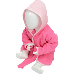 A&R Towels Baby/Toddler Babiezz Hooded Bathrobe - Pink/Light Pink