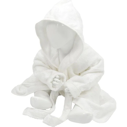 A&R Towels Baby/Toddler Babiezz Hooded Bathrobe - White