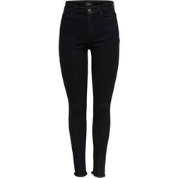Only Blush Mid Ankle Skinny Fit Jeans - Black/Black Denim