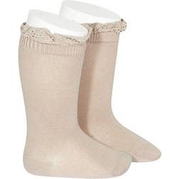 Condor Knee Socks with Lace - Light Brown (24092-334)