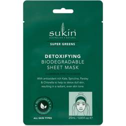 Sukin Super Greens Detoxifying Sheet Mask Sachet 25ml