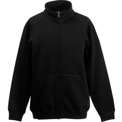 Fruit of the Loom Kid's Poly Cotton Sweat Jacket - Black