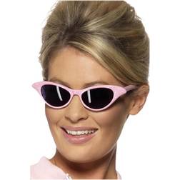 Smiffys Flyaway Style Rock & Roll Sunglasses Pink