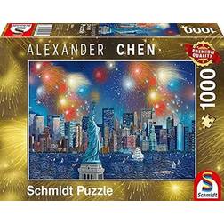Schmidt Spiele Statue of Liberty with Fireworks 1000 Pieces
