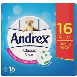 Andrex Classic Clean 2 Ply 200 Sheets 16-pack